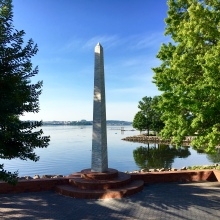 A monument along the river